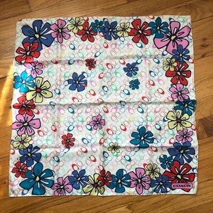 Coach Signature Floral Silk Scarf